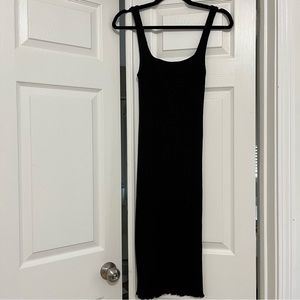 Lettuce Edge Ribbed Midi Dress